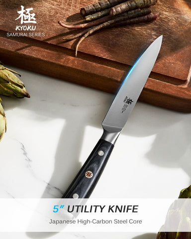 KYOKU Samurai handle in pakkawood with mosaic pin for comfortable grip