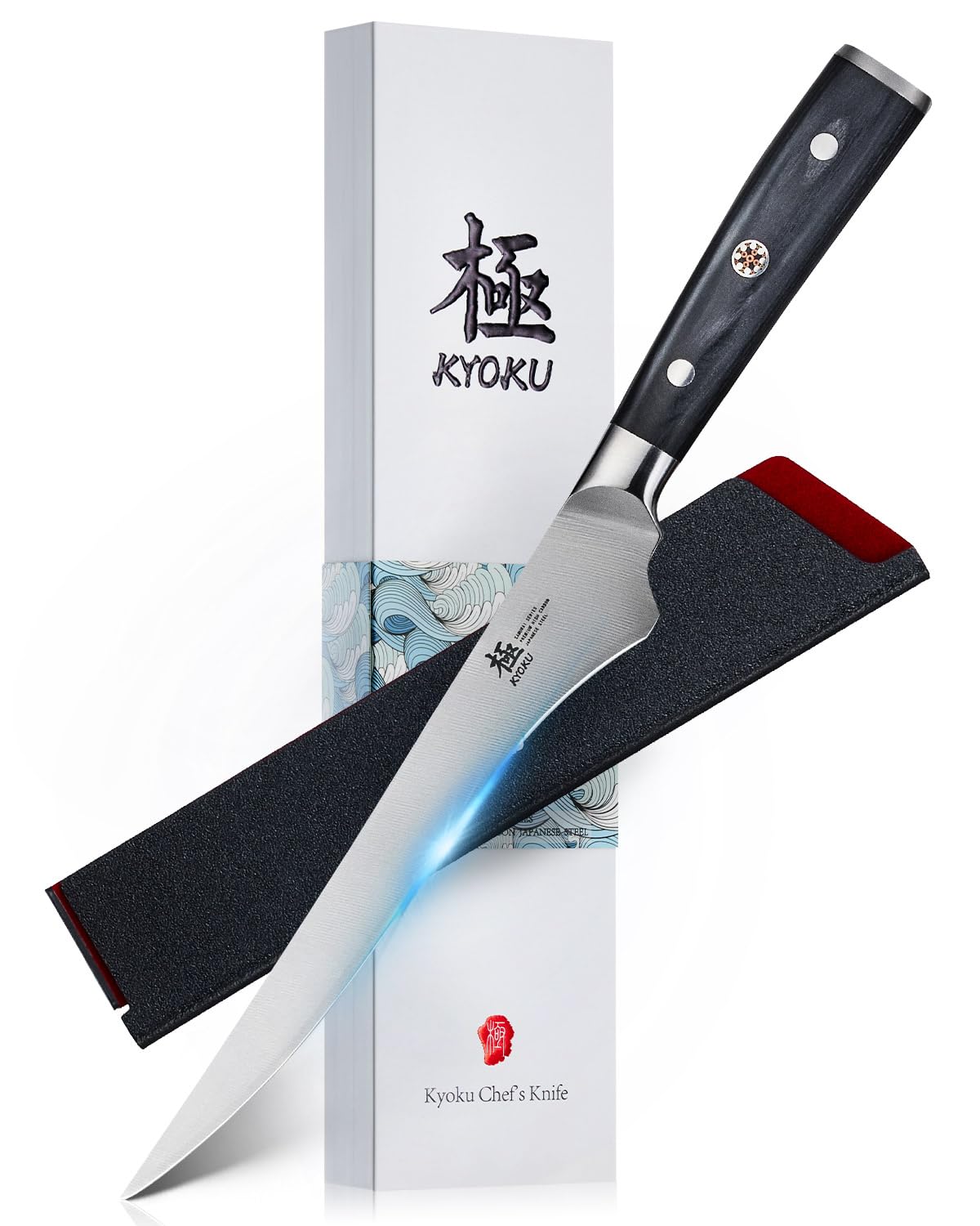 KYOKU Samurai Series boning knife with 6.5-inch blade for precise deboning