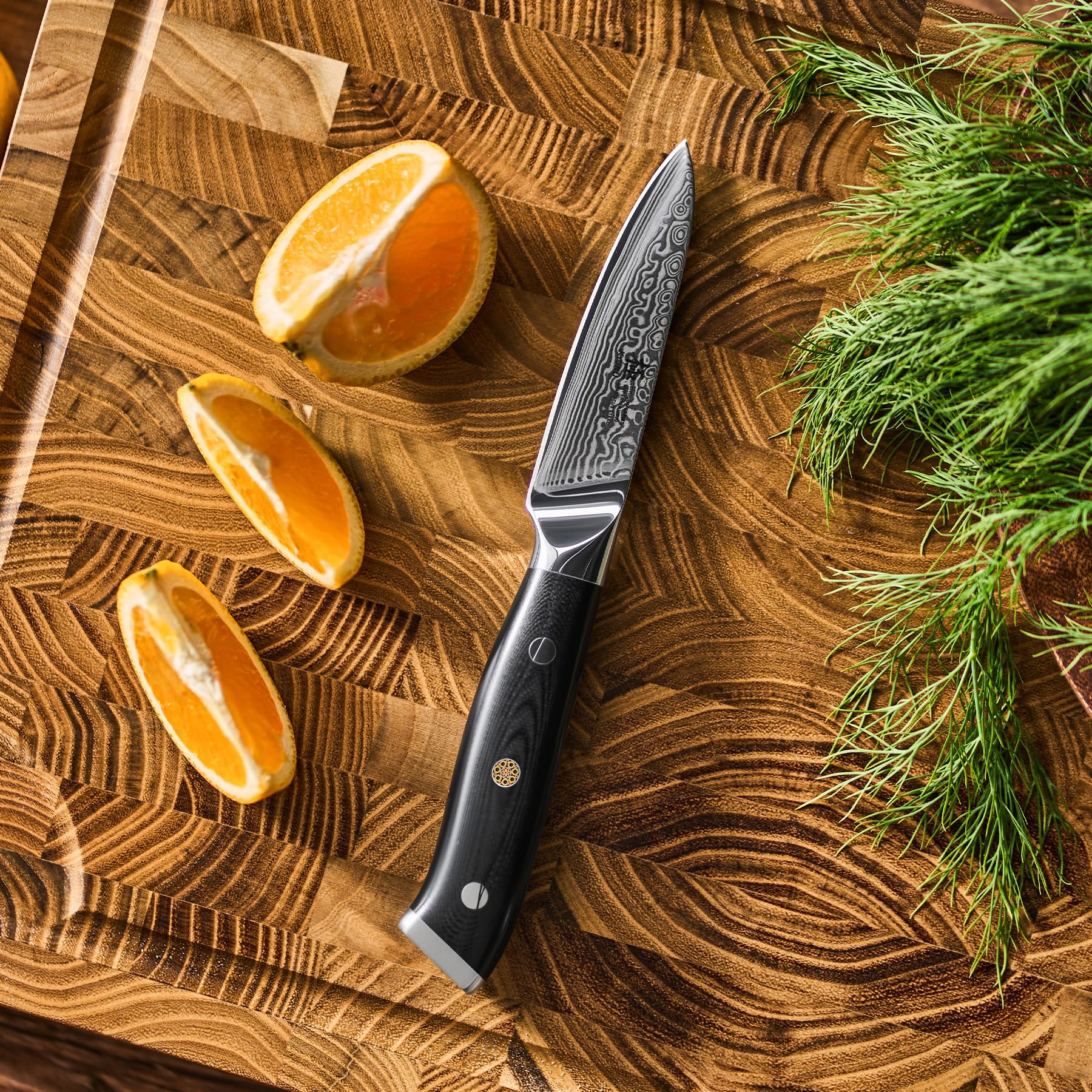 KYOKU Shogun knife ergonomics close-up suggesting comfortable use during extended prep.