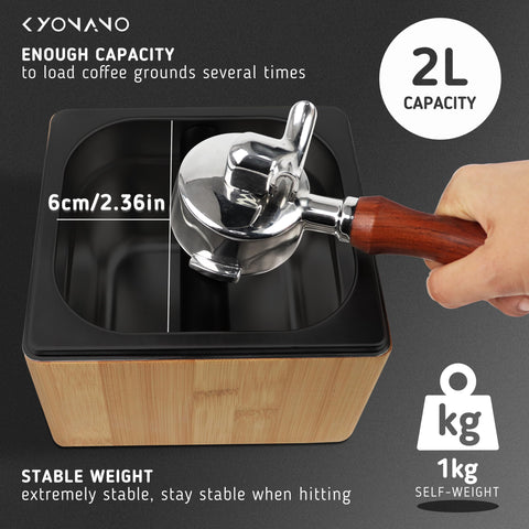 KYONANO acacia wood and stainless steel design blends warmth with durability.