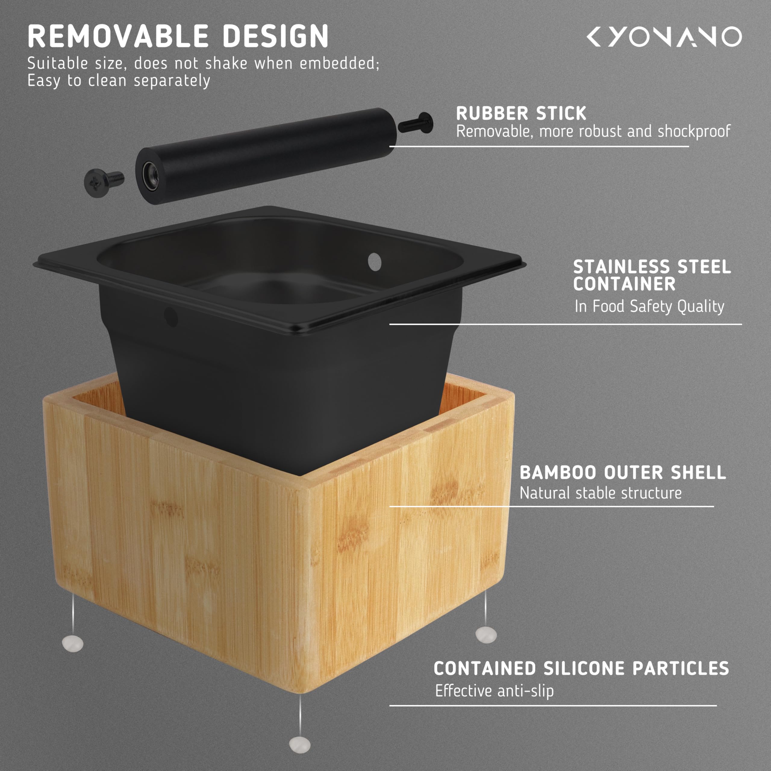 KYONANO knock bar sturdy and detachable for easier maintenance.