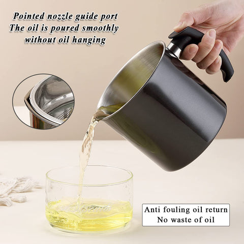 Kyraton easy grip handle oil container for comfortable pouring