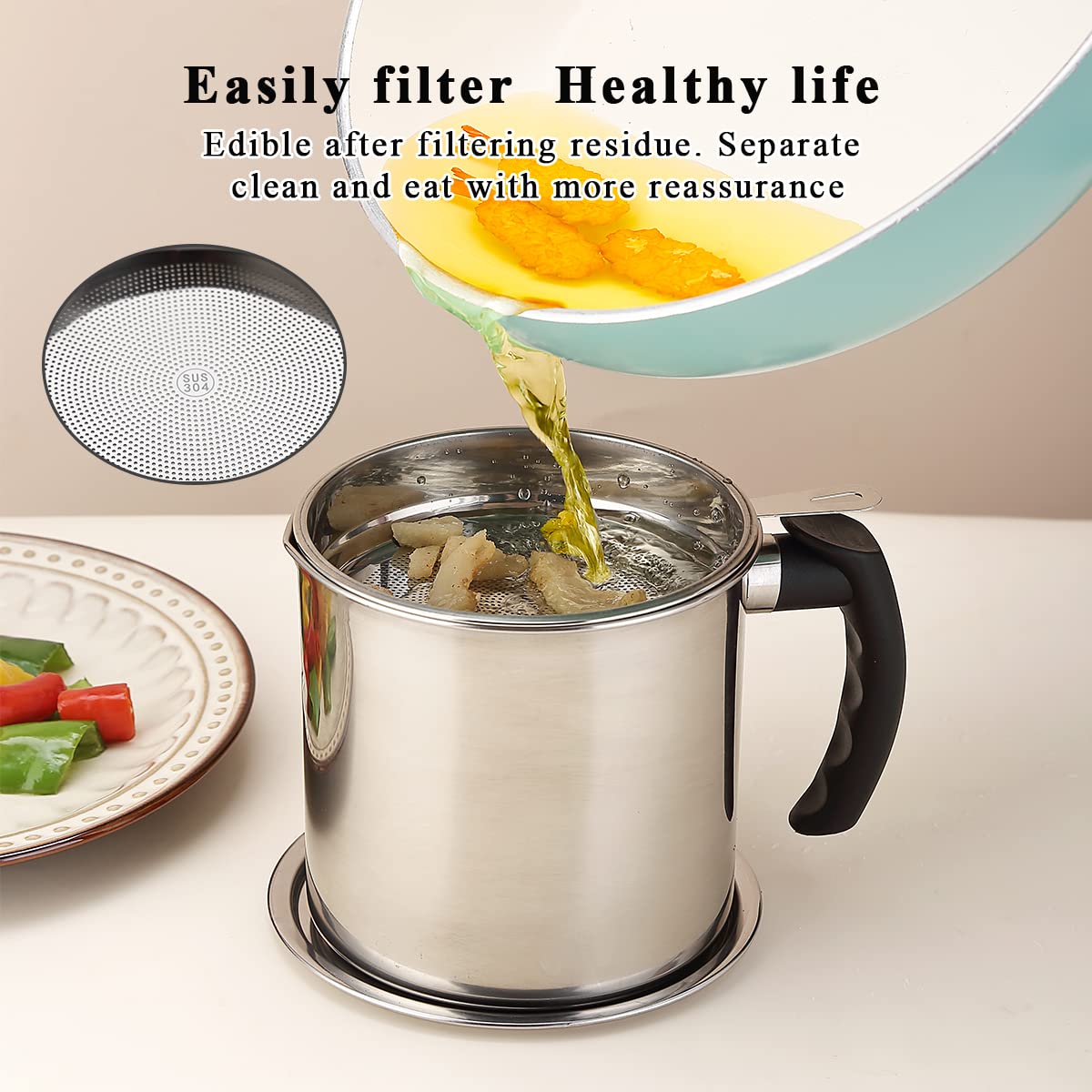 Kyraton fine mesh filter for effective separation of solids.