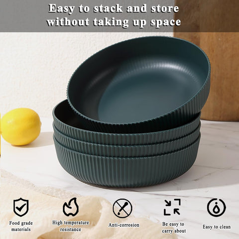 Kyraton pasta bowls dishwasher safe; easy cleanup after meals.