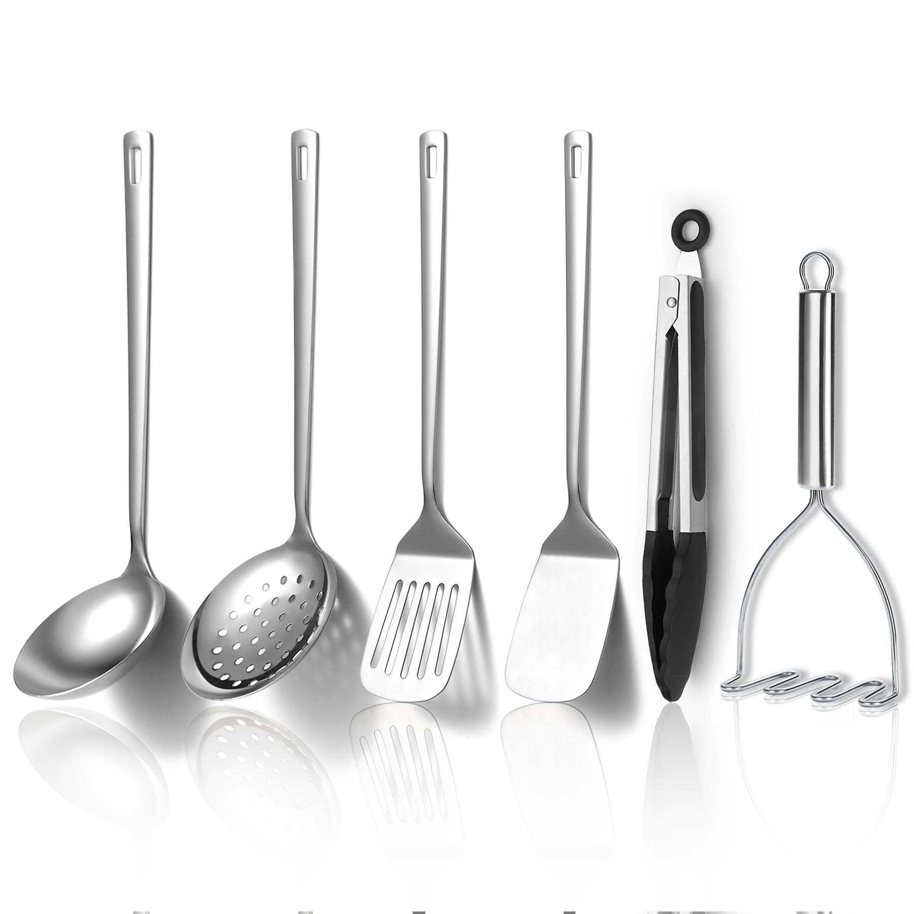 Kyraton stainless steel 6-piece utensil set displayed for durable everyday cooking.