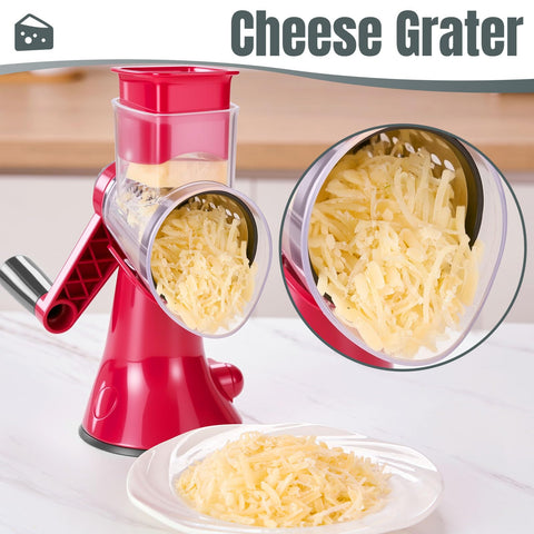KYZ rotary cheese grater anti-jam design reduces clogging during use.