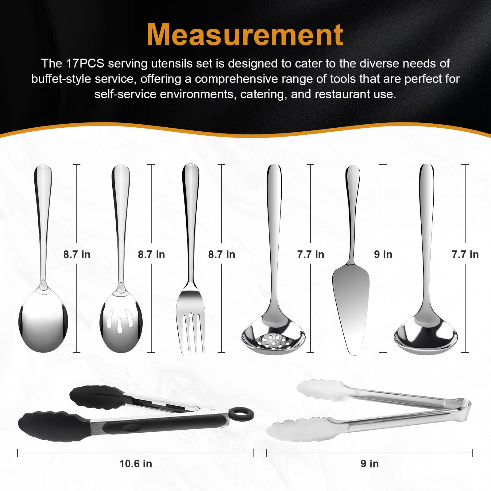 Kzovone stainless steel serving spoons highlight durable build for catering