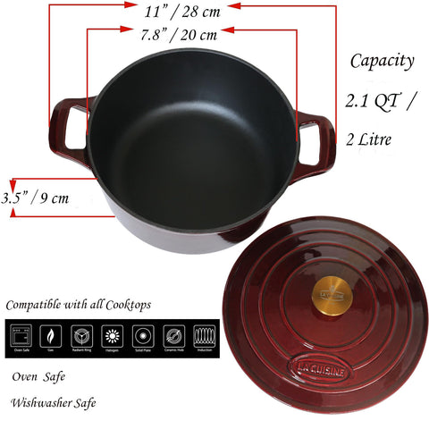 La Cuisine for Life table-ready Dutch oven shown in an elegant setting