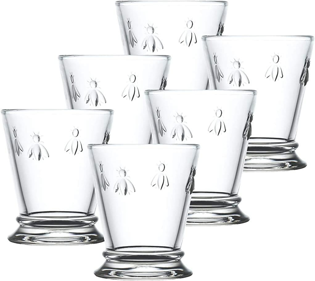 La Rochere Napoleon Bee tumbler side view shows classic French design and a comfortable grip.