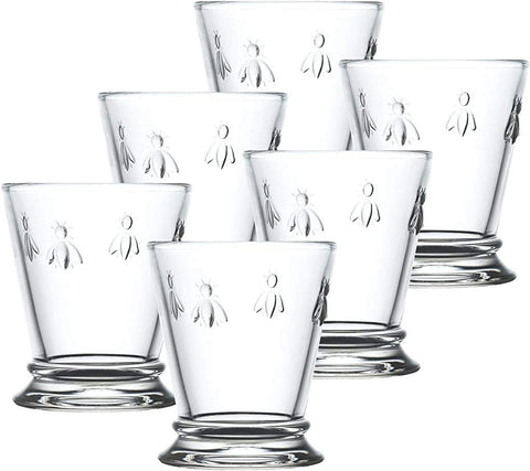 La Rochere Napoleon Bee tumbler side view shows classic French design and a comfortable grip.