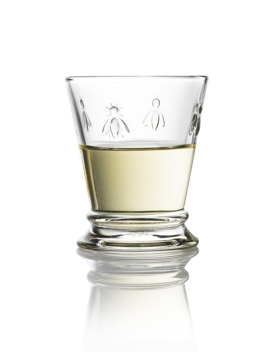 La Rochere Napoleon Bee tumblers arranged on table setting for casual dining.