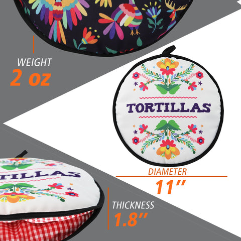 La Tortilla Oven microwave safe warmer heats tortillas quickly without overheating.