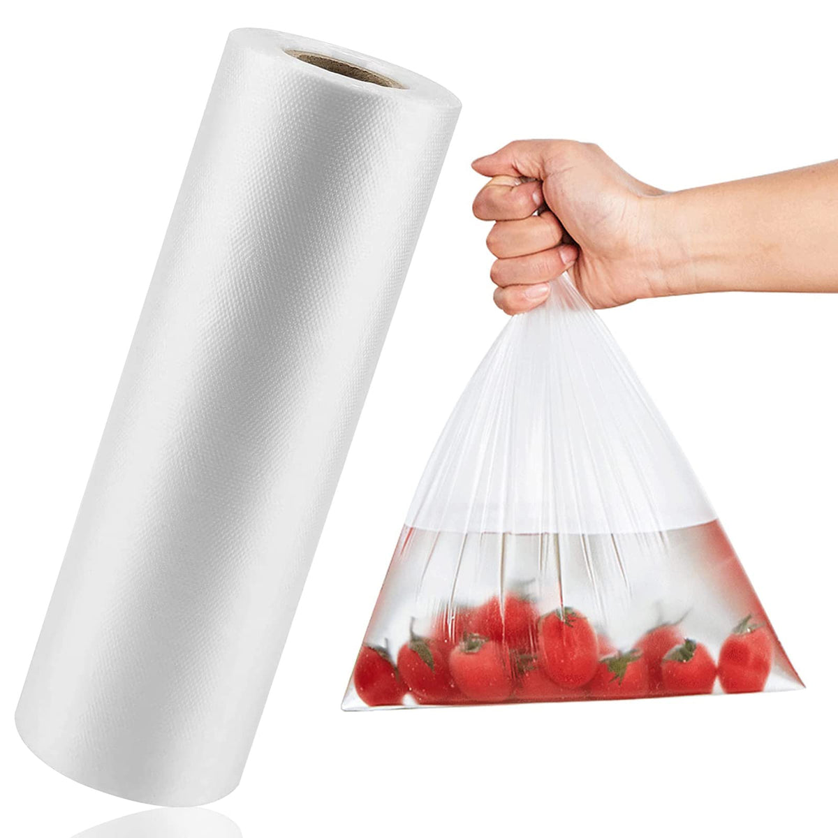 LabelMore 12x16 clear bag roll ready for food storage and freshness