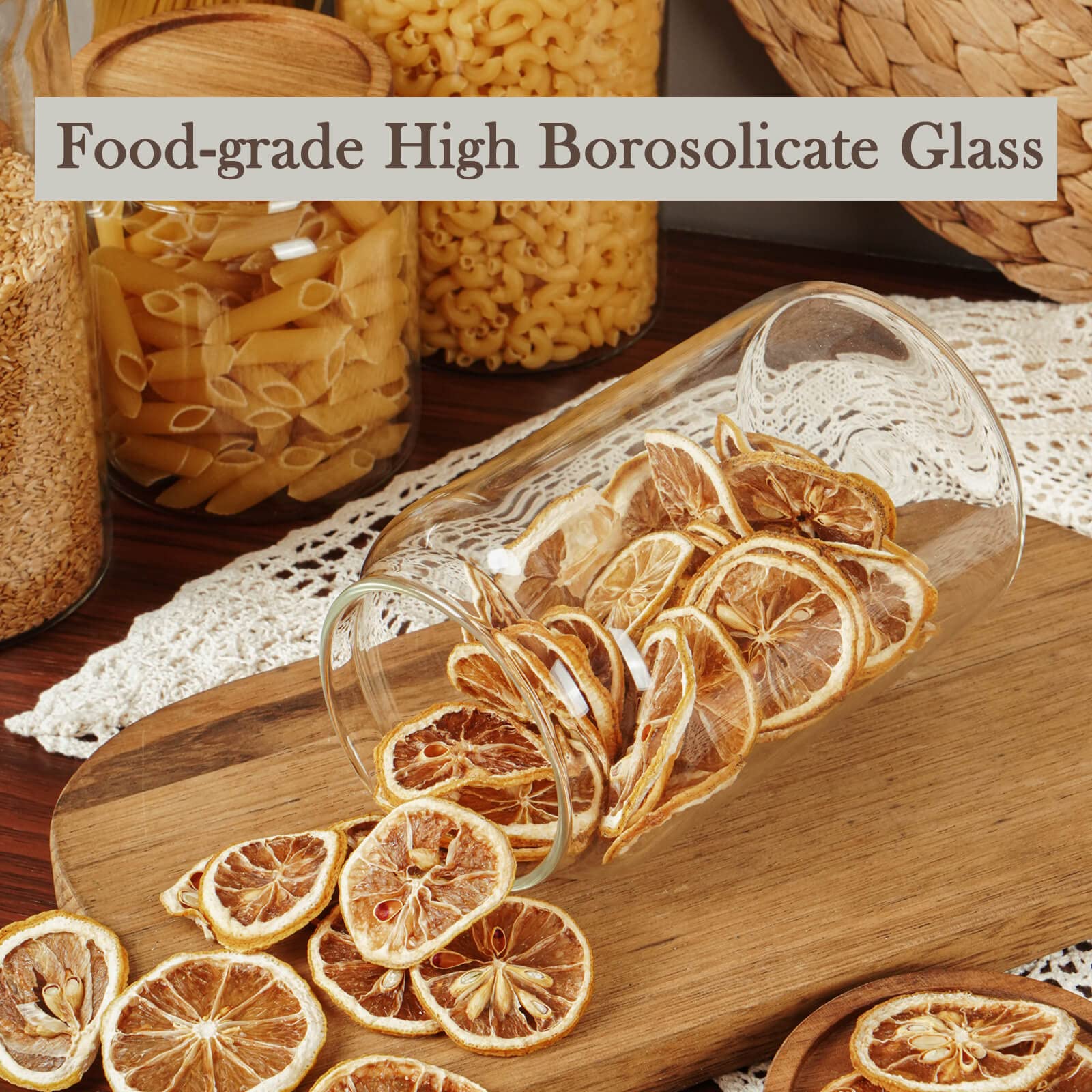 Labina glass jar suitable for liquids like wine, honey, or vinegar