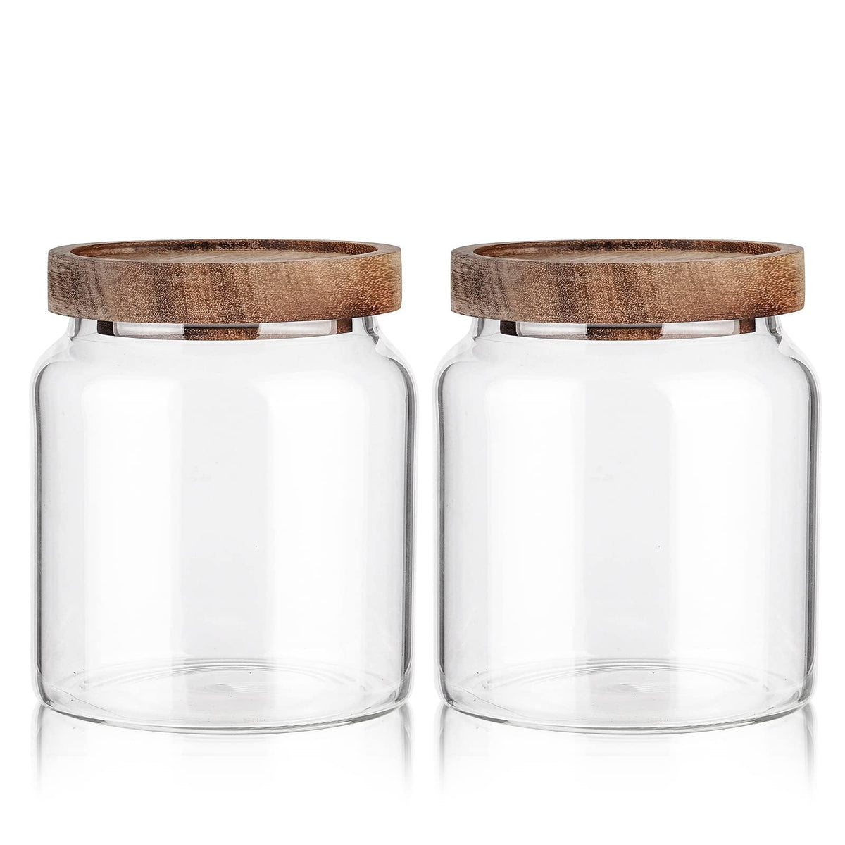 Labina glass storage container with airtight lid keeps pantry staples fresh.