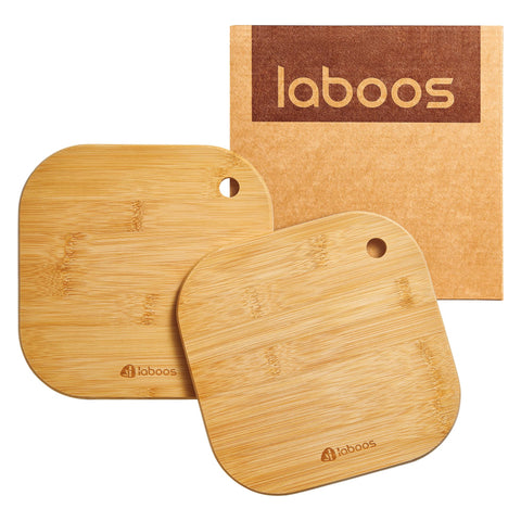 Laboos bamboo cutting board lightweight and easy to store.