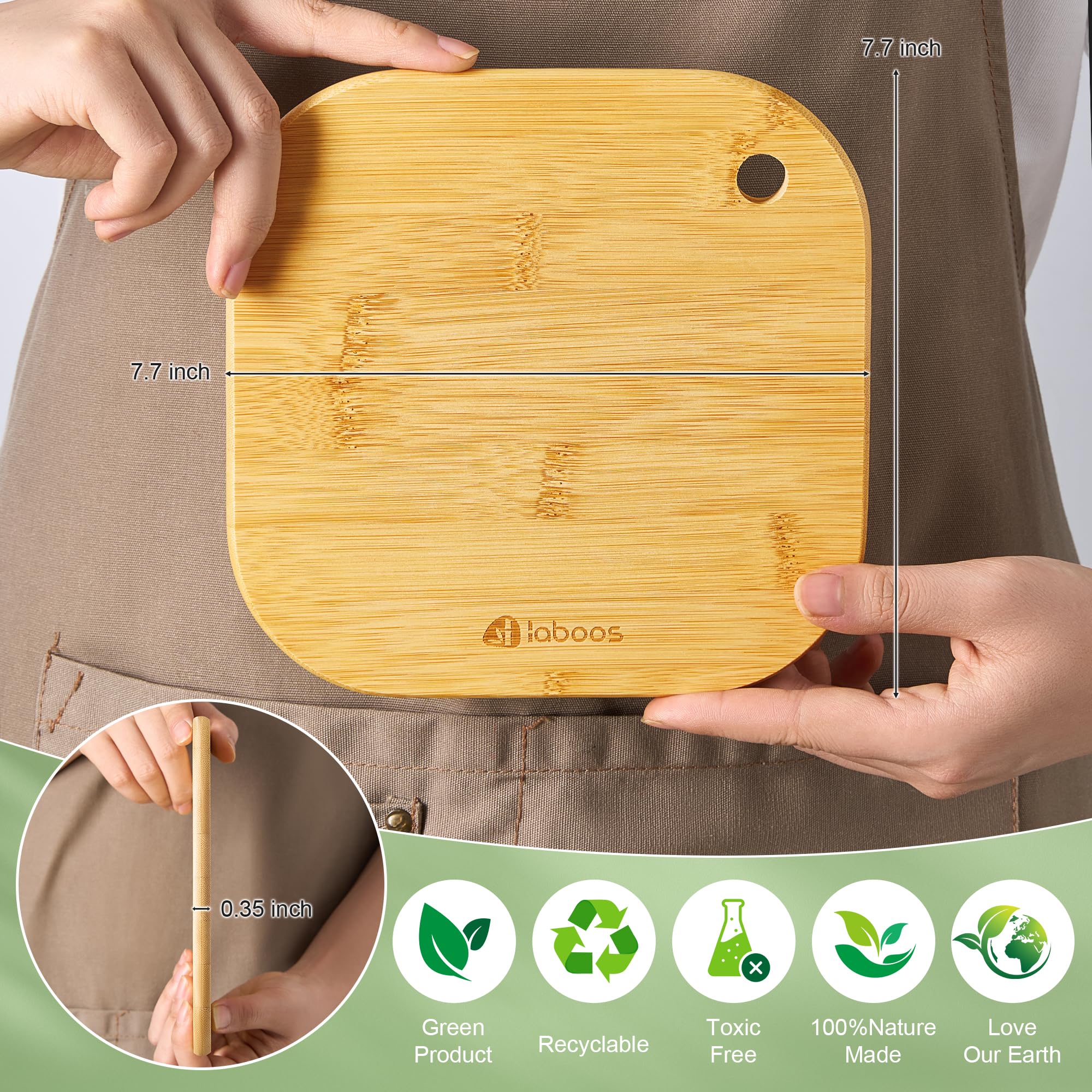 Laboos office and dorm kitchen companion for quick fruit slices.