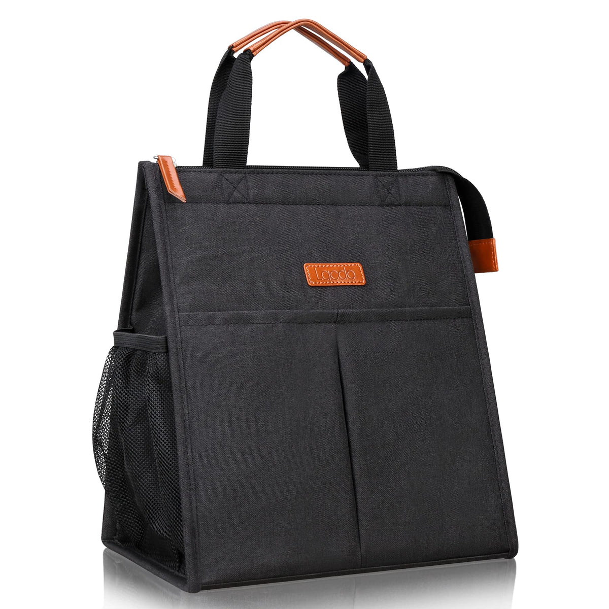 Lacdo insulated-black lunch bag keeps meals warm and fresh for hours