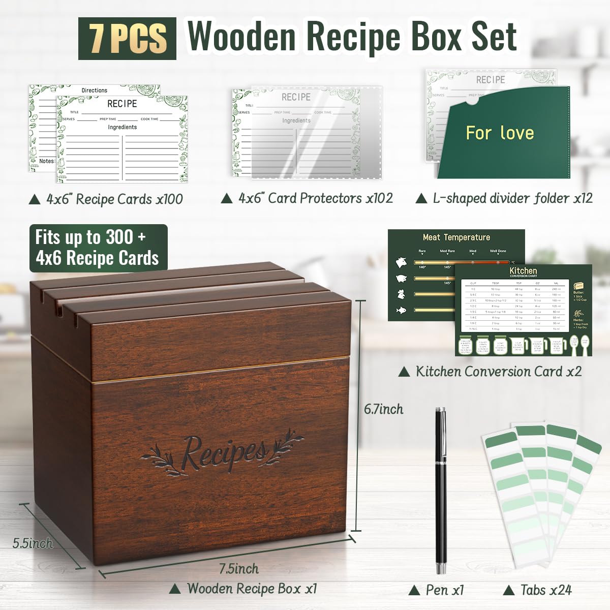 LACRTOPE 100 writing-ready 4x6 recipe cards for easy handwriting.