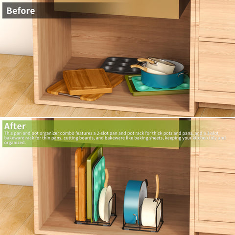 LAEMYFYRE rust-resistant coating keeps the rack looking new in a busy kitchen.