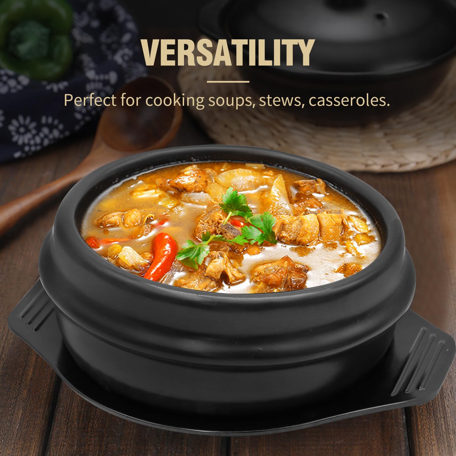 Laffoonparts stone bowl close-up highlights smooth ceramic surface for easy cleaning.
