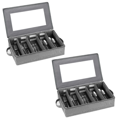 Lafulling flatware storage box with open top view for quick access
