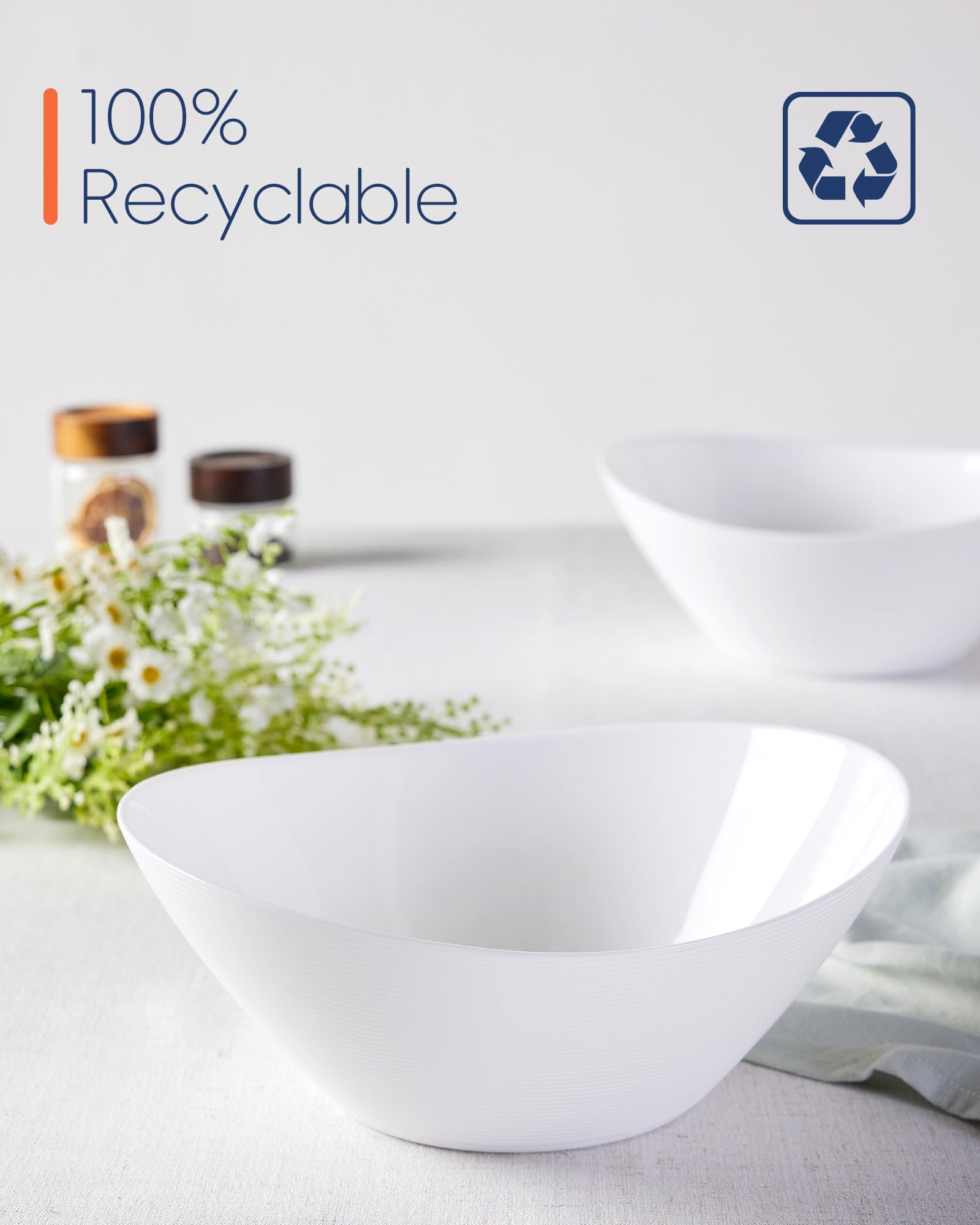LaGlint durable lightweight bowls withstand frequent use.