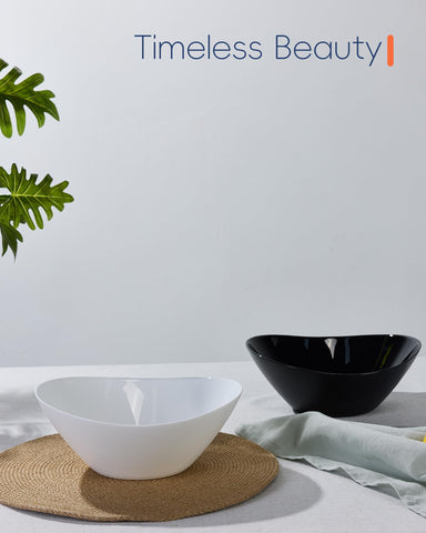 LaGlint stackable salad bowls save kitchen storage space.