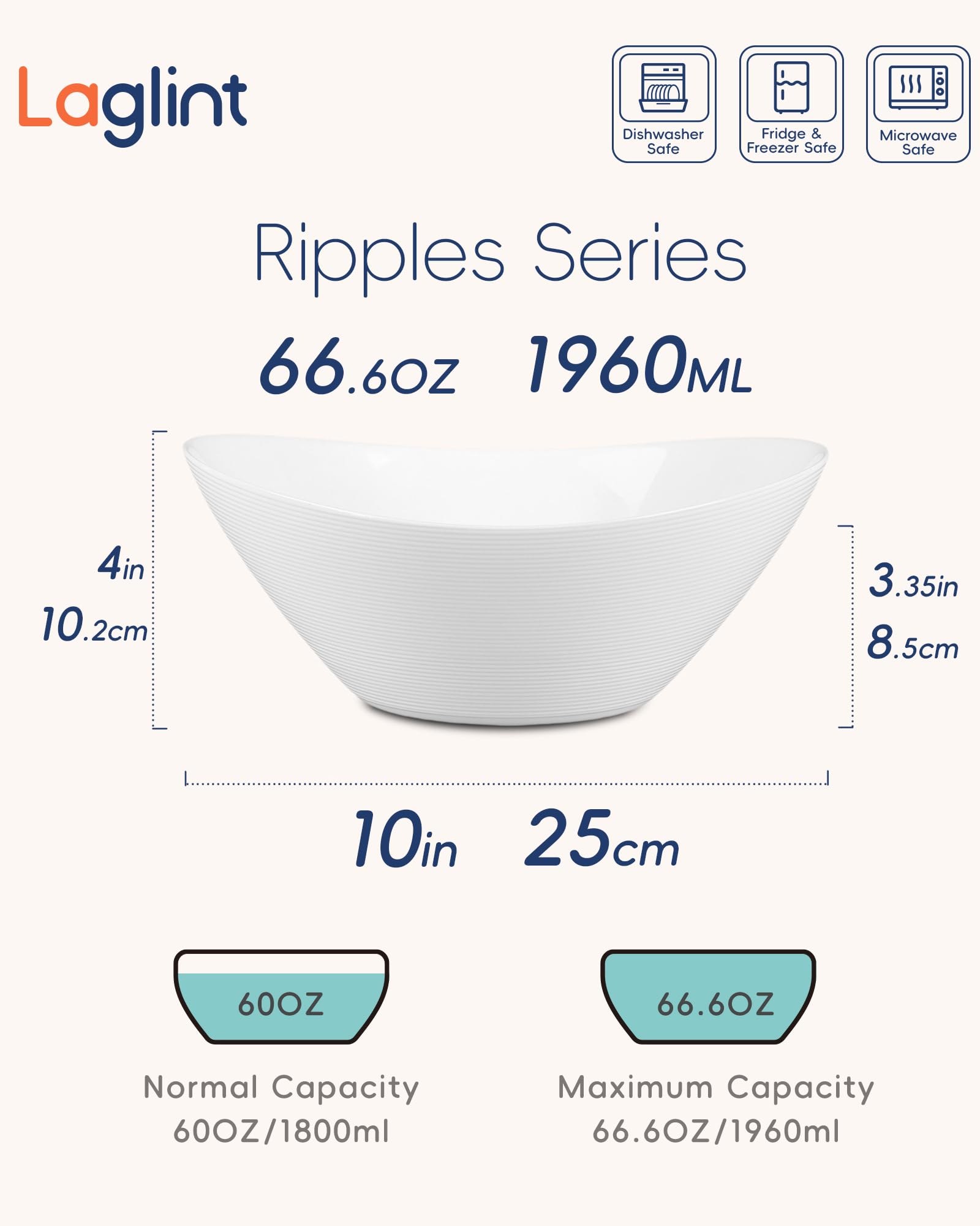 LaGlint bowls with threaded exterior for secure grip.