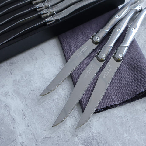 Laguiole by Hailingshan steak knives are dishwasher-safe and easy to maintain.