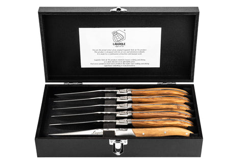 Laguiole Style de Vie stainless steel blade close-up for precision cutting