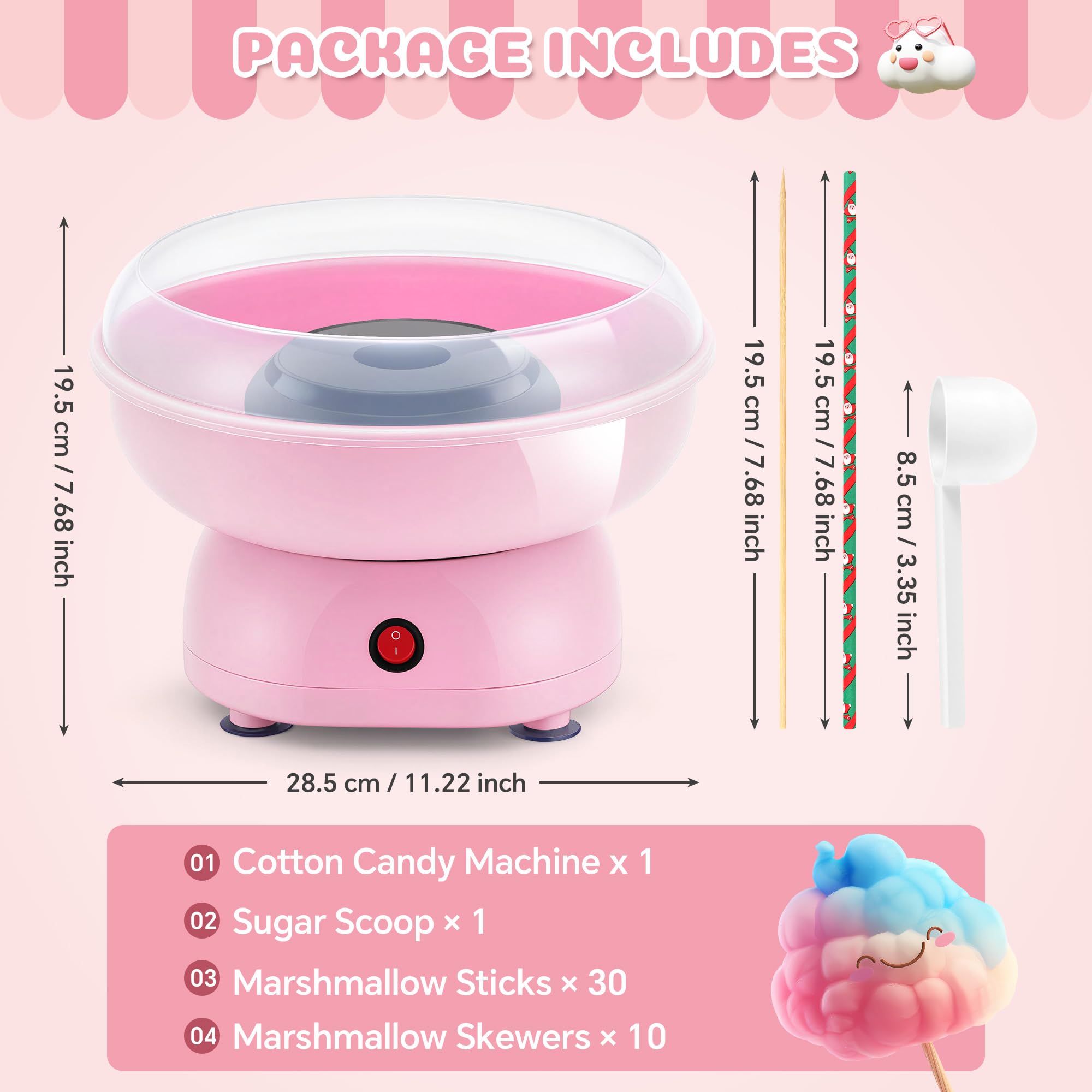 LAICAIO pink cotton candy gift box ready for birthdays and holidays
