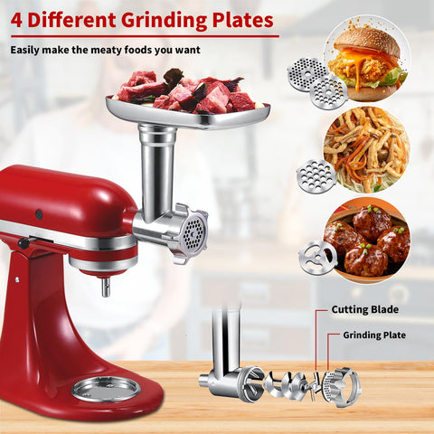 LAISGOO burger press for KitchenAid creates consistent thick burgers.