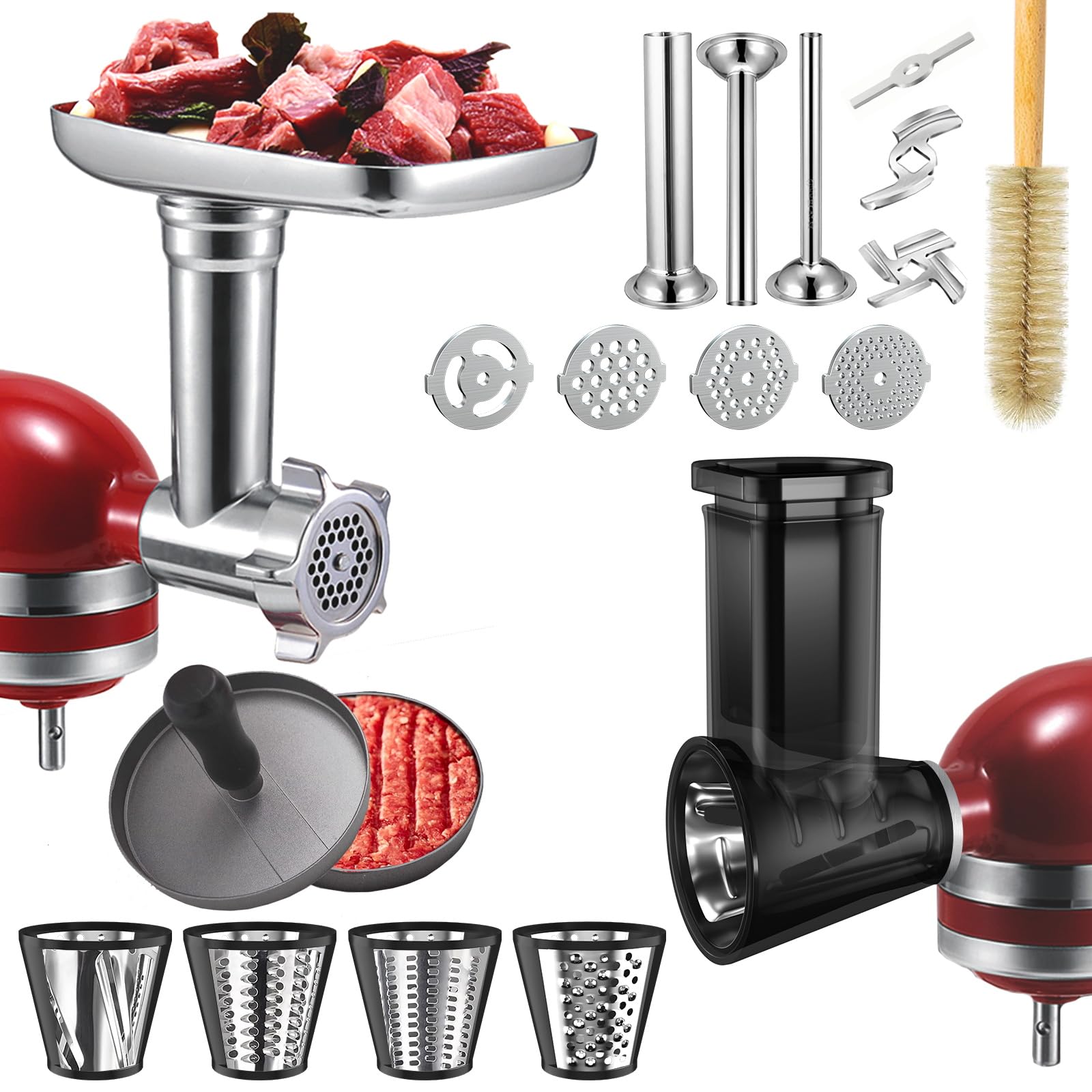 LAISGOO meat grinder attachment for KitchenAid expands meal prep options.