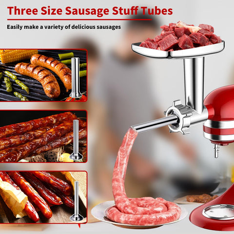 LAISGOO sausage stuffing tubes offer three sizes for versatile casings.