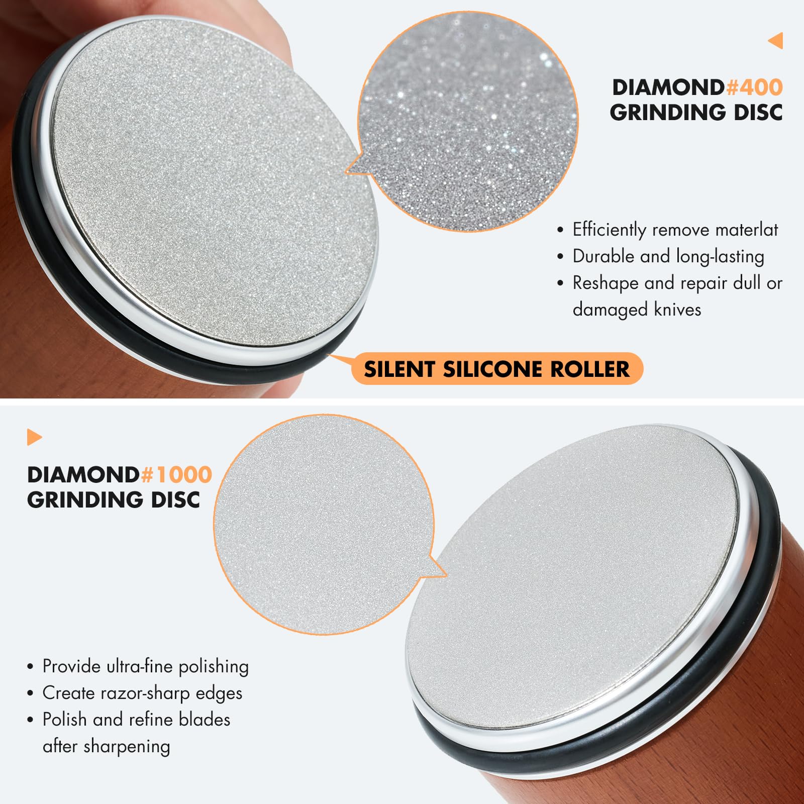 Four-angle magnetic support stabilizes knives during sharpening