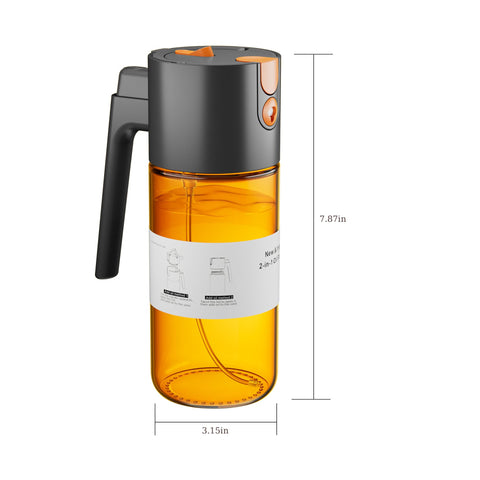 LAKUMIQI reusable glass oil dispenser for versatile kitchen storage