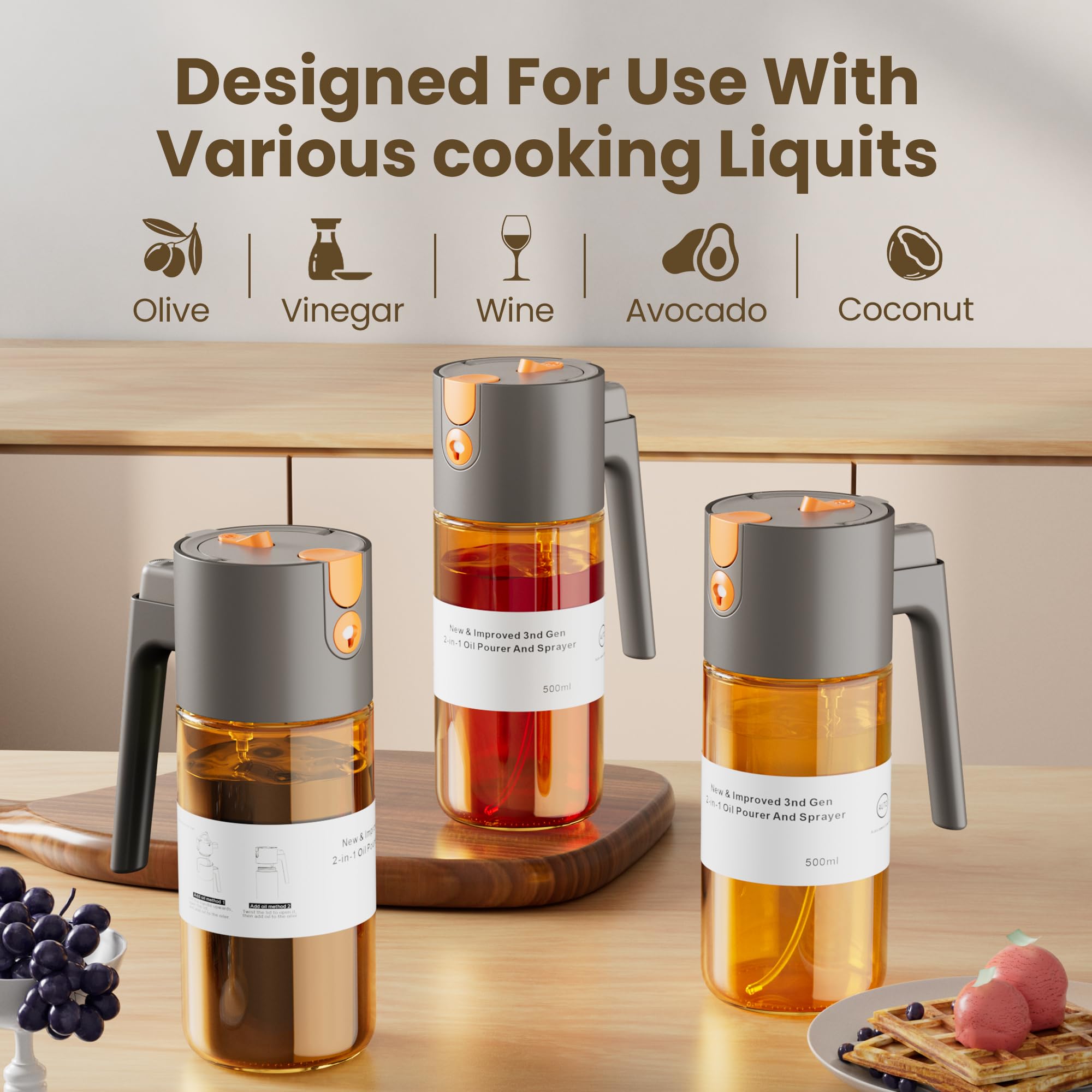 Lakumiqi waterproof stickers label oils clearly for easy kitchen organization.