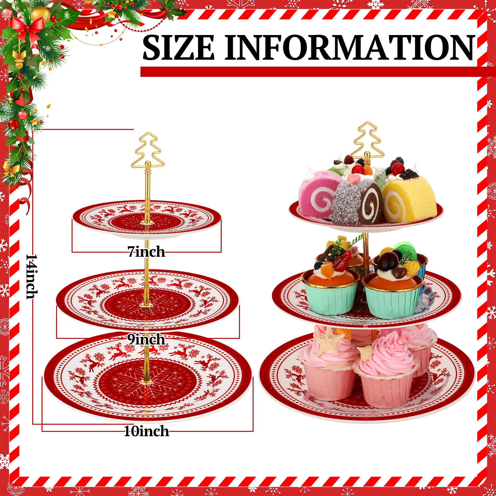 Lallisa 7-inch top tier for elegant dessert stacking.
