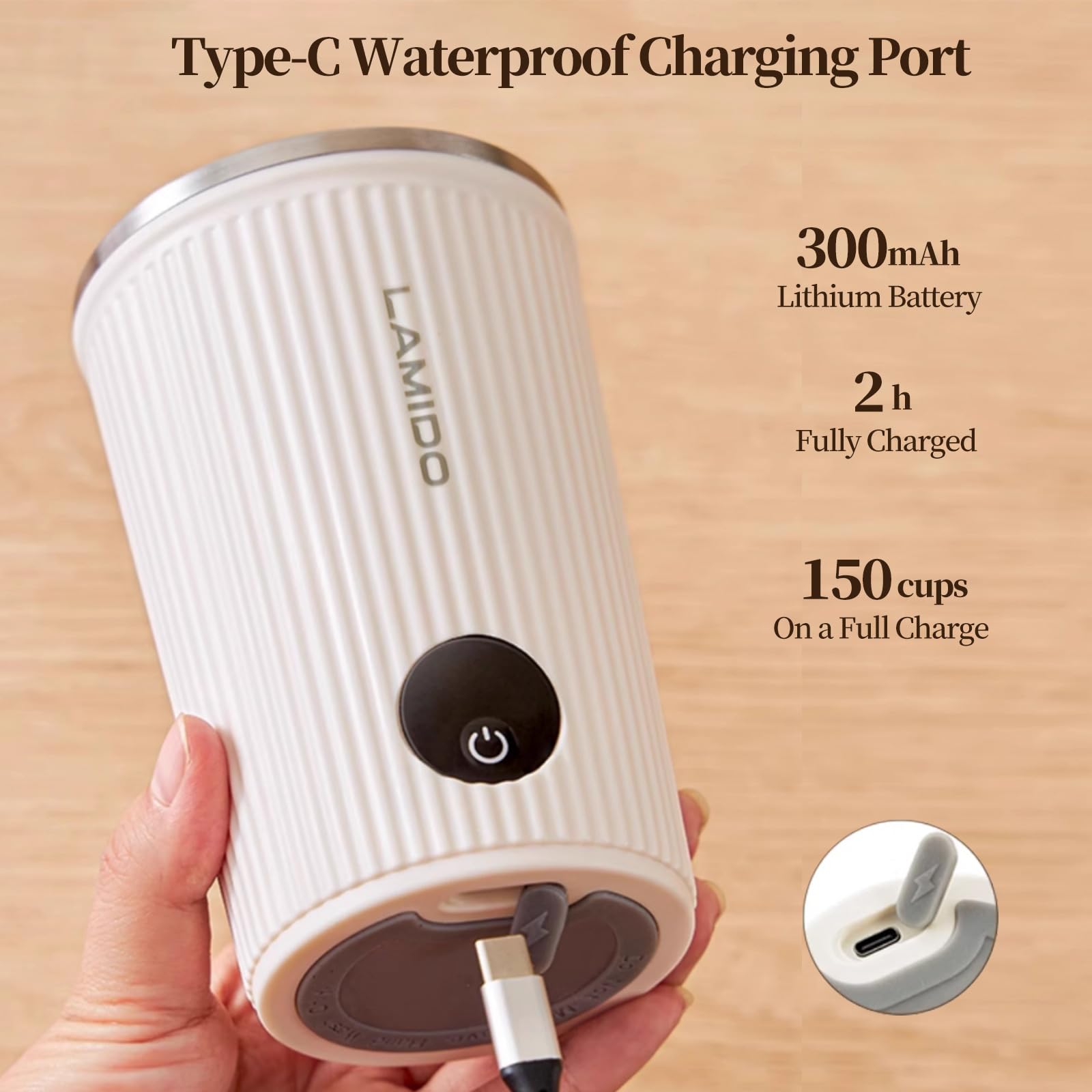 Lamido fog-resistant viewing lid keeps the display clear while sipping.