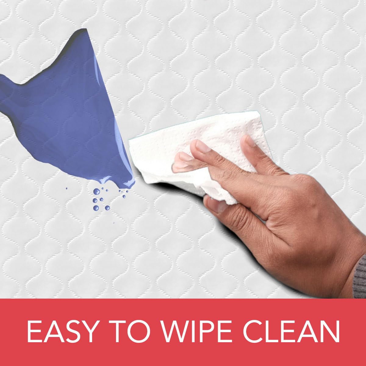 LAMINET vinyl surface cleans easily with a damp cloth.