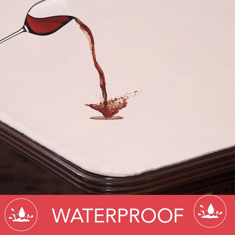 LAMINET vinyl table pad offers easy-clean waterproof protection.