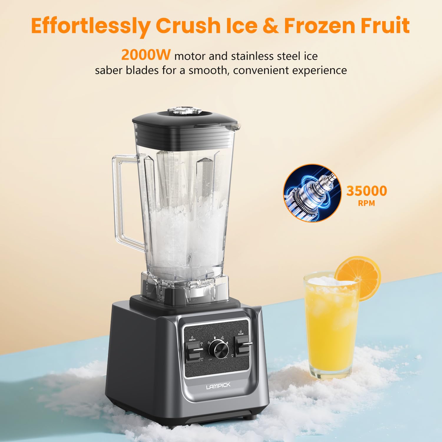 Lampick blender 27oz go cup enables on-the-go smoothies
