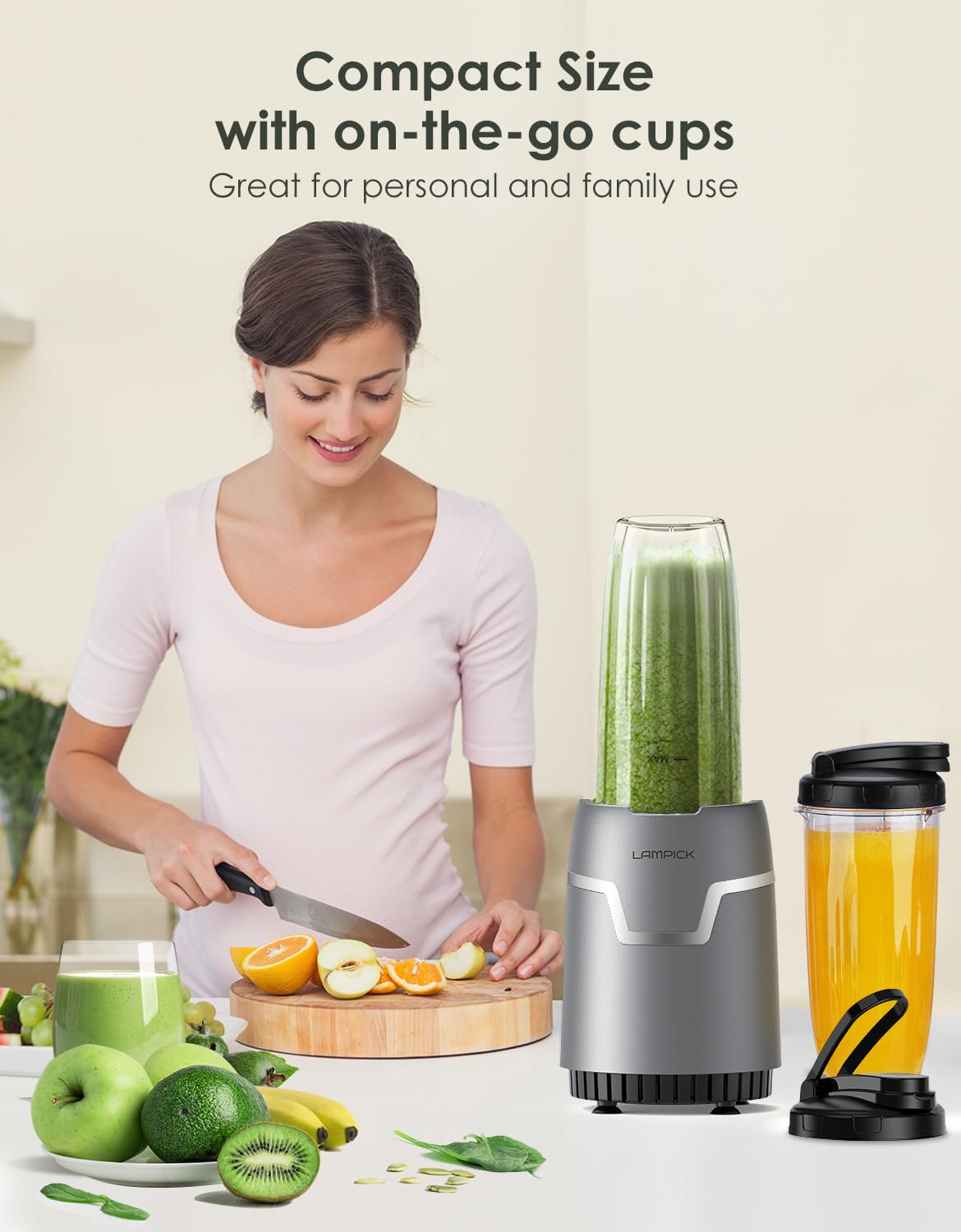 LAMPICK complete blender set with accessories and recipes.