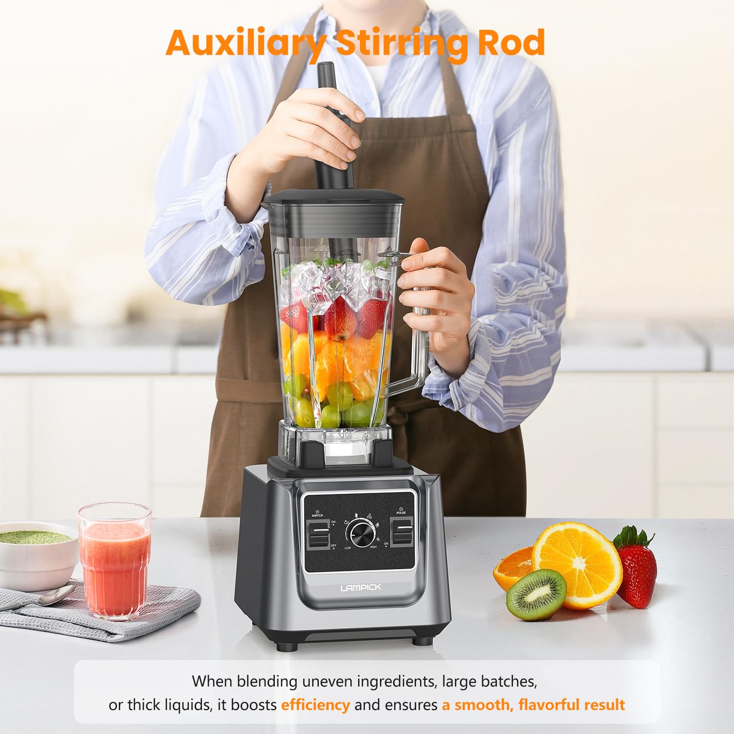Lampick blender self-cleaning feature saves time after blending