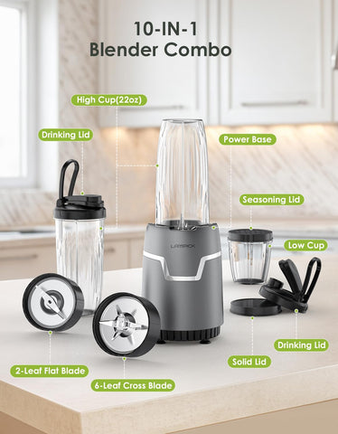 LAMPICK BPA-free parts and dishwasher-safe cups for easy cleaning.