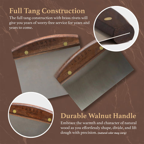 Lamson full-tang bench scraper for steady performance