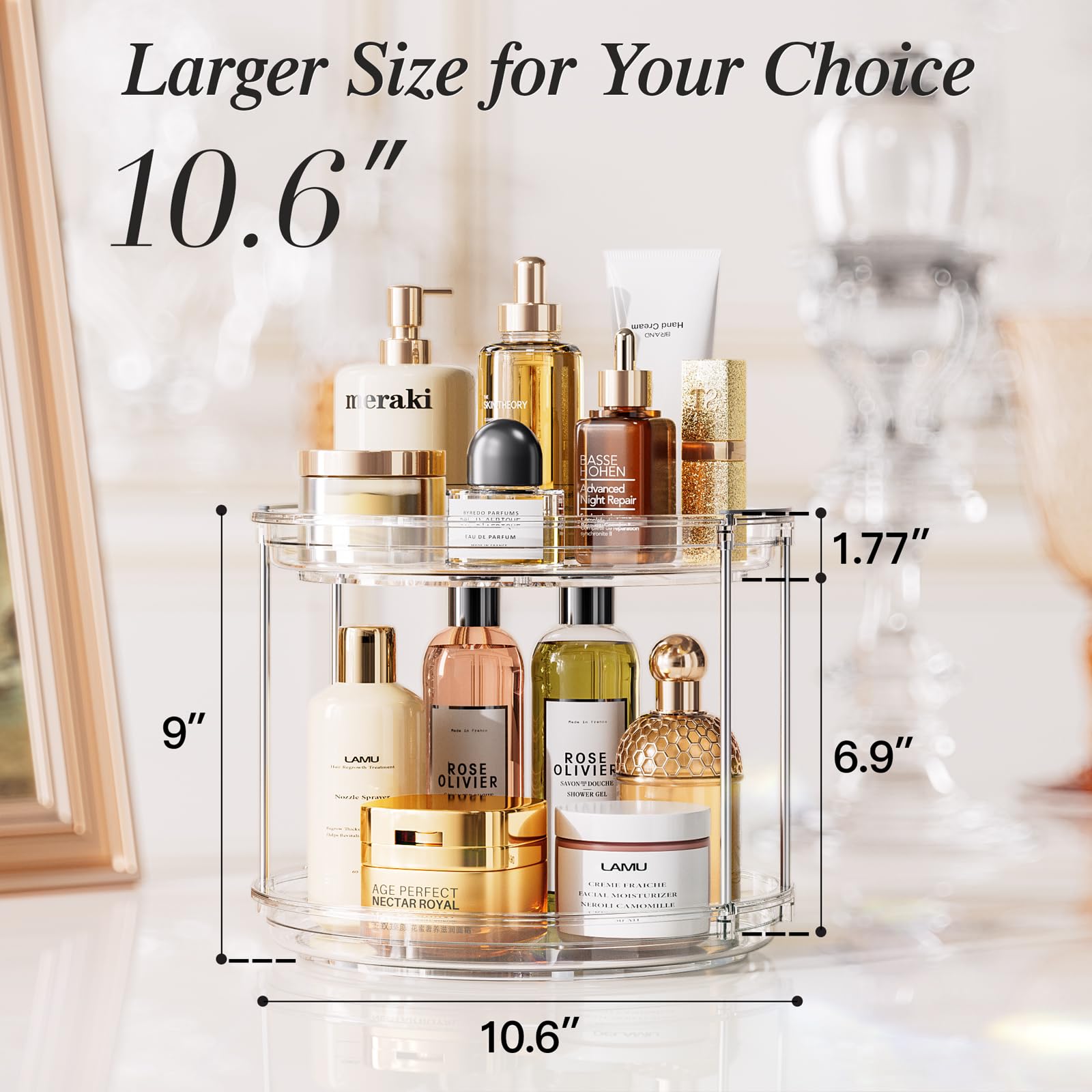 LAMU rotating 360-degree spice rack shown from top for full access