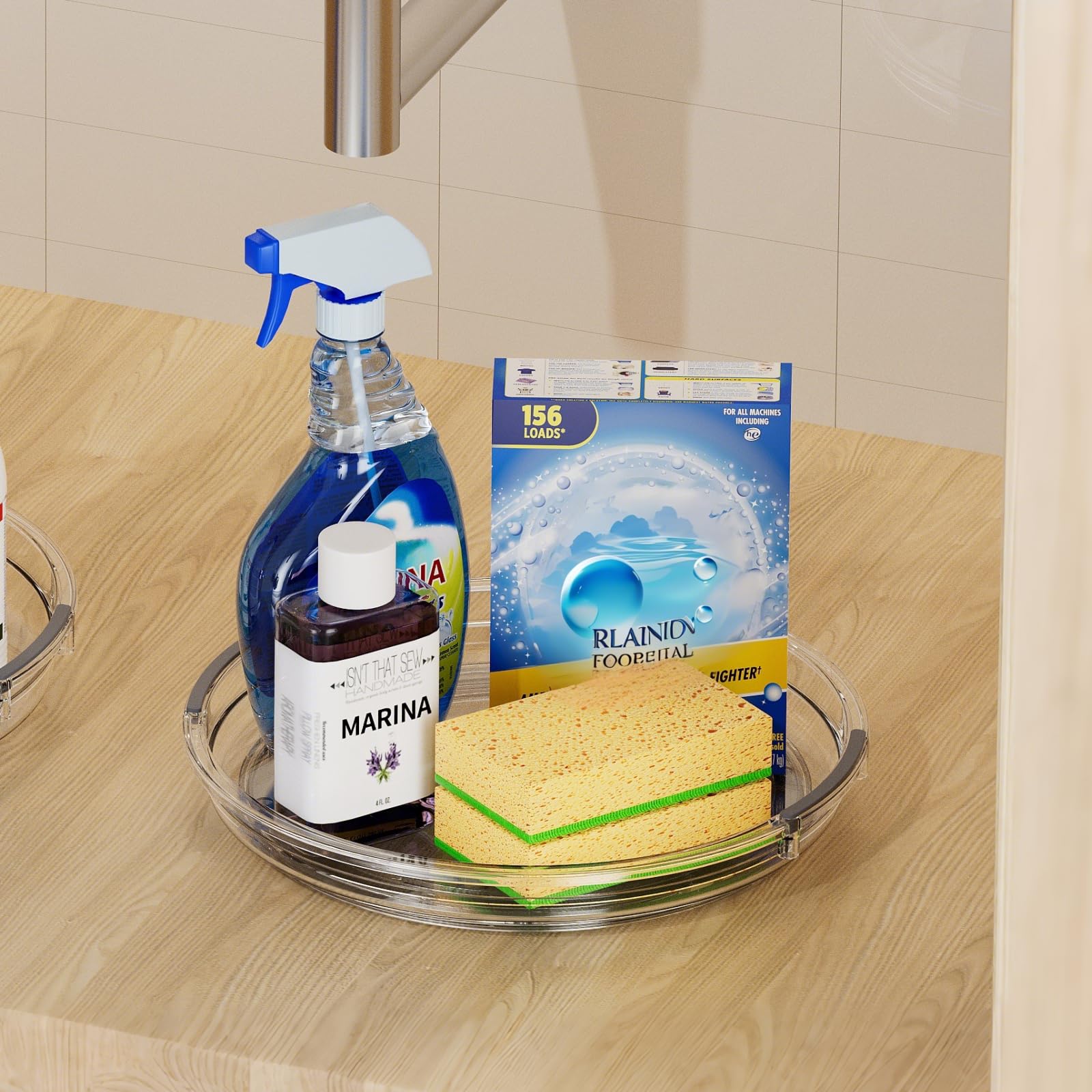 LAMU countertop storage solution provides clutter-free surfaces.
