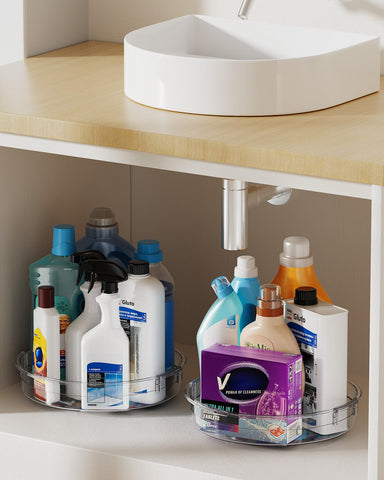 LAMU easy-clean Lazy Susan, wipe with water for daily use.